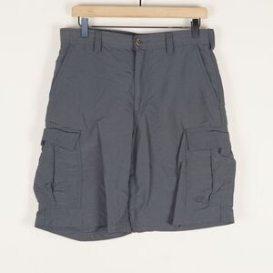 The North Face Nylon Outdoor Trail Hiking Cargo Gray Shorts Mens Sz 32